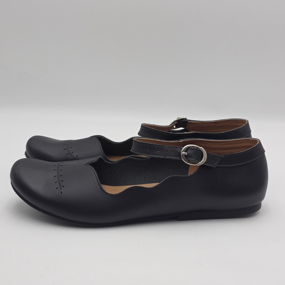 Adelisa & Co Black Leather Mary Jane Shoes Women's Size 42/11.5-12US - Picture 4 of 10